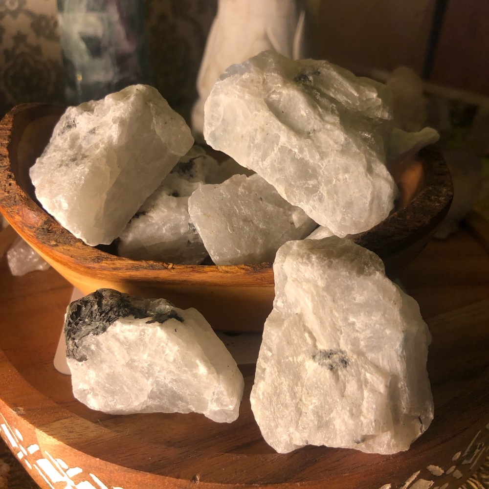 Large Raw Rainbow Moonstone crystal 1 to 2 inch